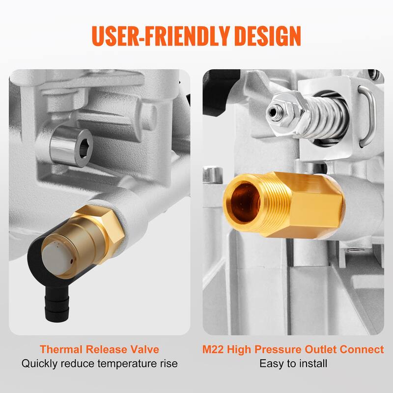 VEVOR Pressure Washer Pump 7/8" Shaft Vertical 3400 PSI Compatible with